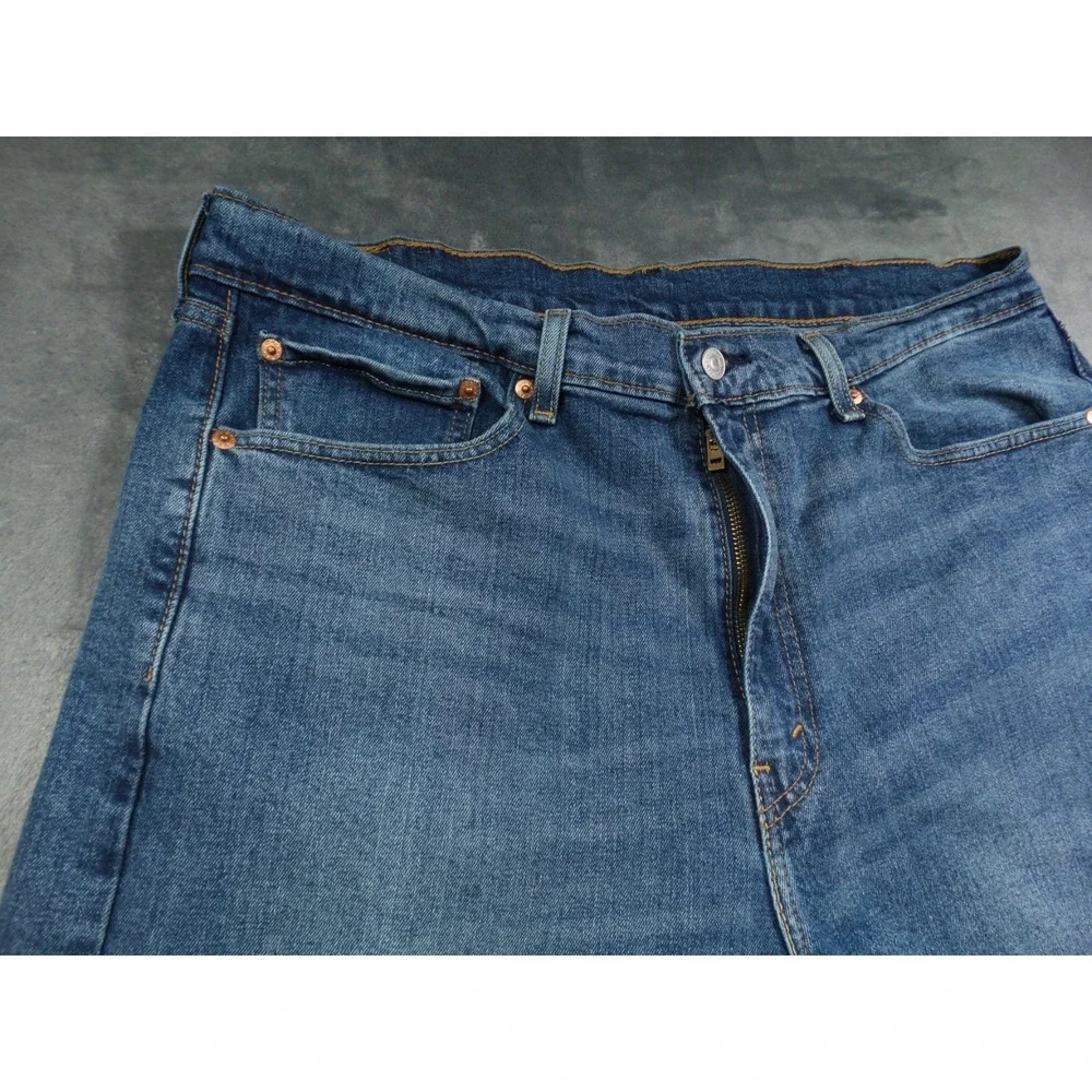 Levis Mens‎ Jeans 38 x 30 Blue Denim 505 Straight Leg Regular Fit Stretch